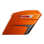 5" Stretched Saddlebags for Harley Touring (2014–Present) Scorched Orange/Black Denim