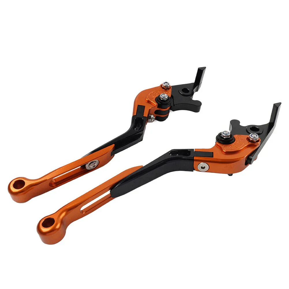 Orange Extendable Brake Clutch Levers for Suzuki GSXR750, 600, KATANA, V-STROM