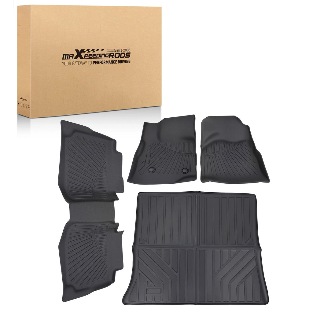 Set of 4 TPE Rubber Carpet Floor Mats for Chevrolet Equinox GMC Terrain (2010–2017)