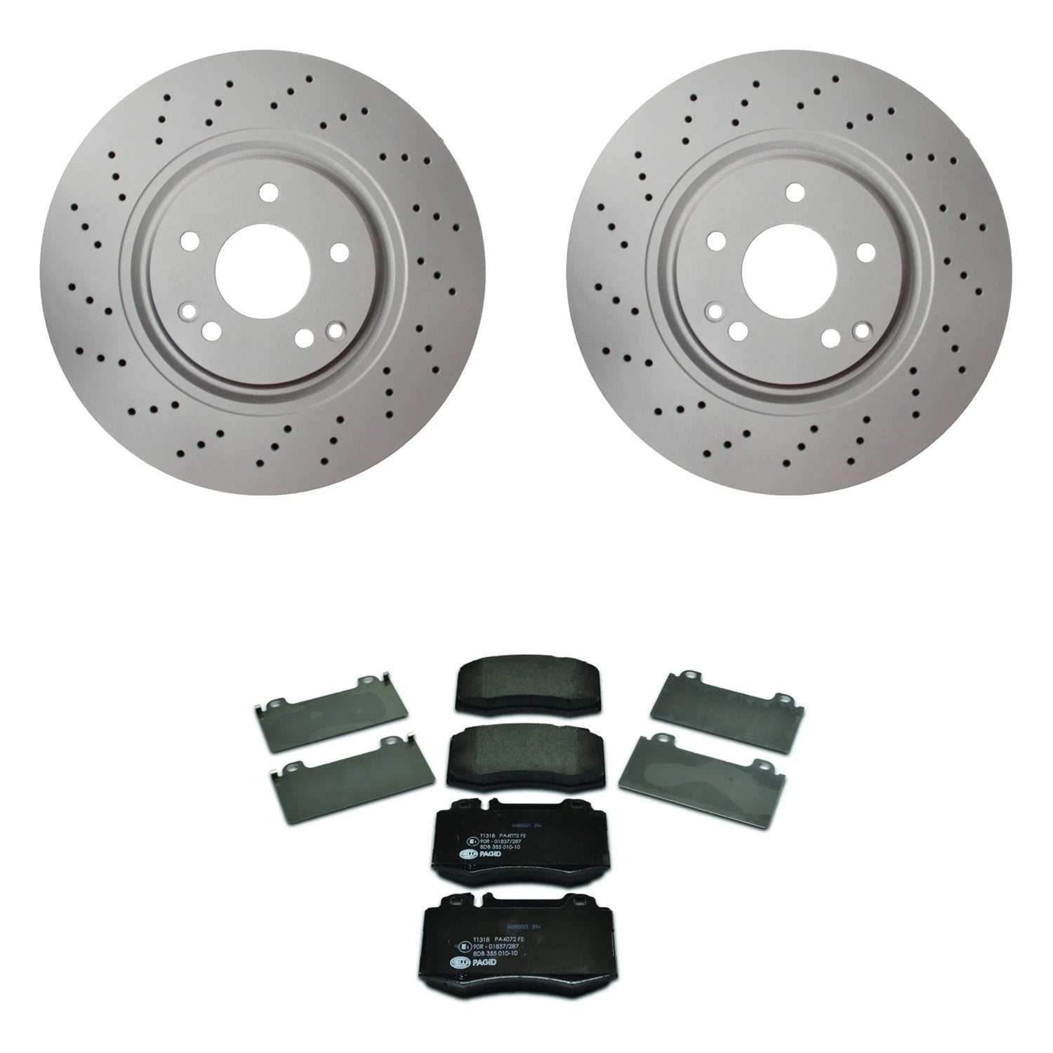 Front 330mm Rotors & Low-Met Disc Brake Pad Kit for Mercedes W203 C230 C320 (2000–2007)