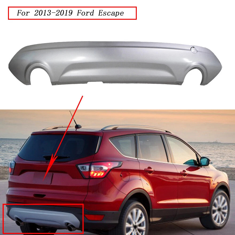 Rear Lower Bumper Cover Trim for Ford Escape SEL (2013–2019) Silver