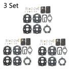 Set of 3 Carburetor Rebuild Kits for B&S 694056 491539 394502 402447 402451
