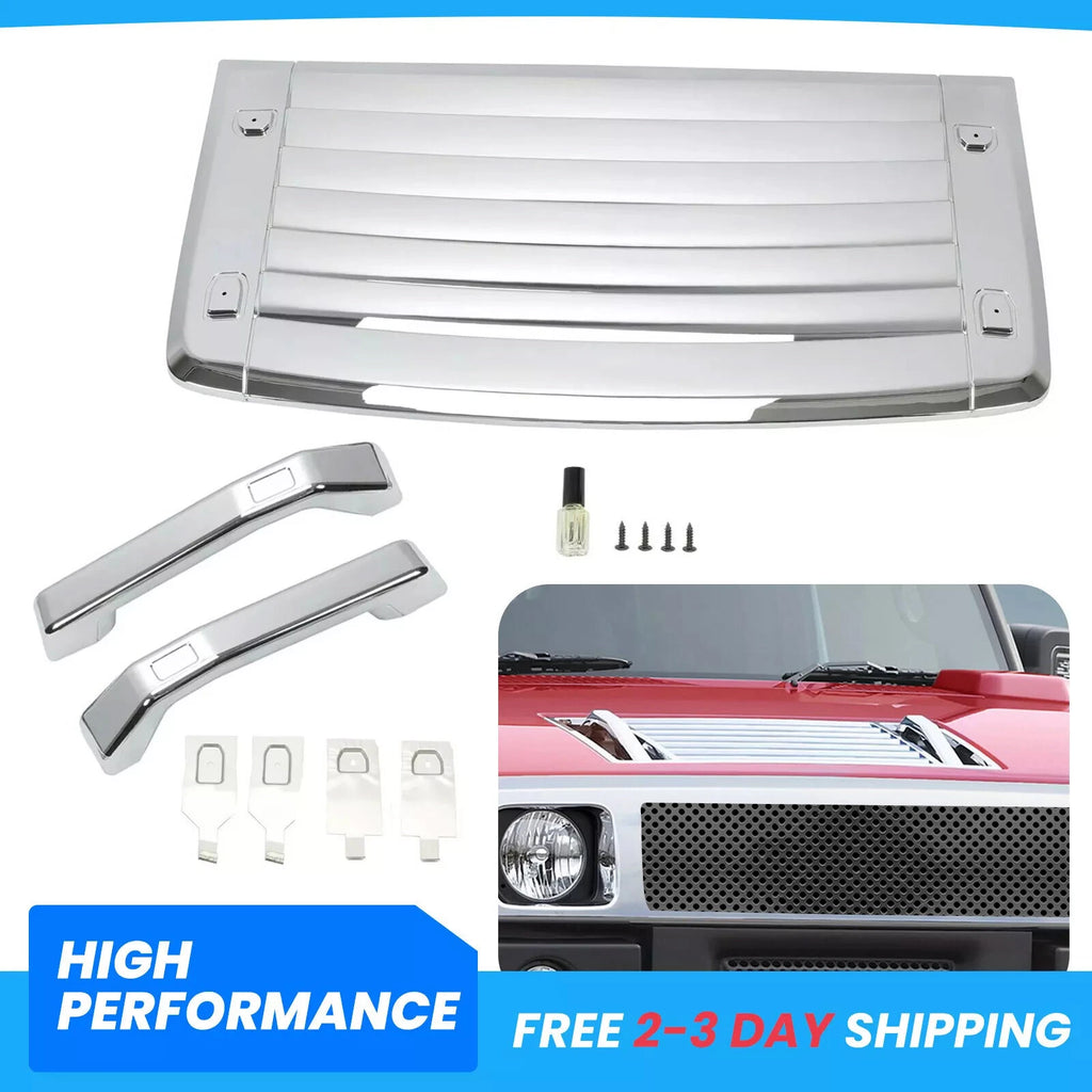 Chrome Hood Deck Vent Panel Handle Cover for Hummer H3 (2006–2010)
