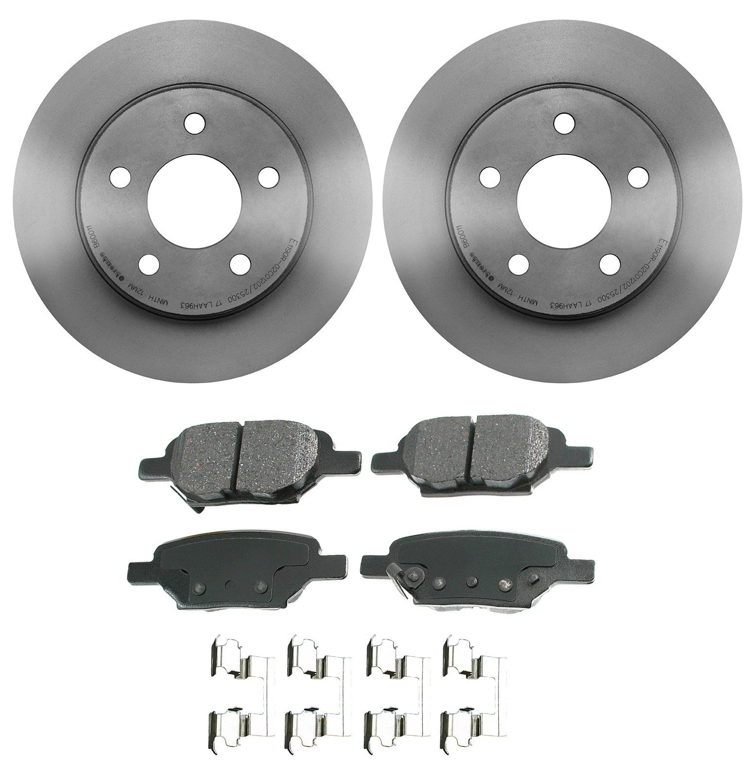 Akebono ProACT Rear Brake Kit Disc Rotors & Ceramic Pads for Chevy Pontiac Saturn