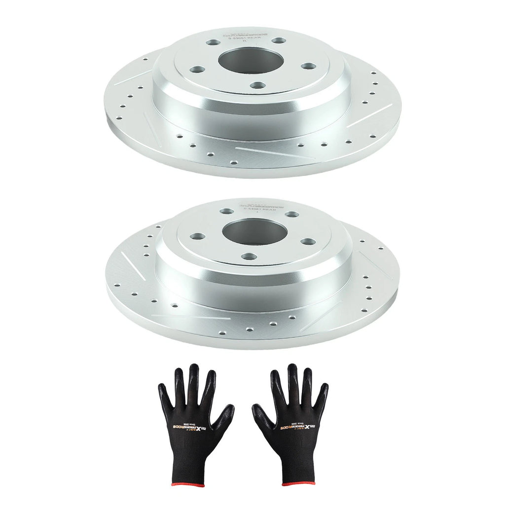 Brake Rotor Pair Rear for Jeep Grand Cherokee Dodge Durango (2011–2020)