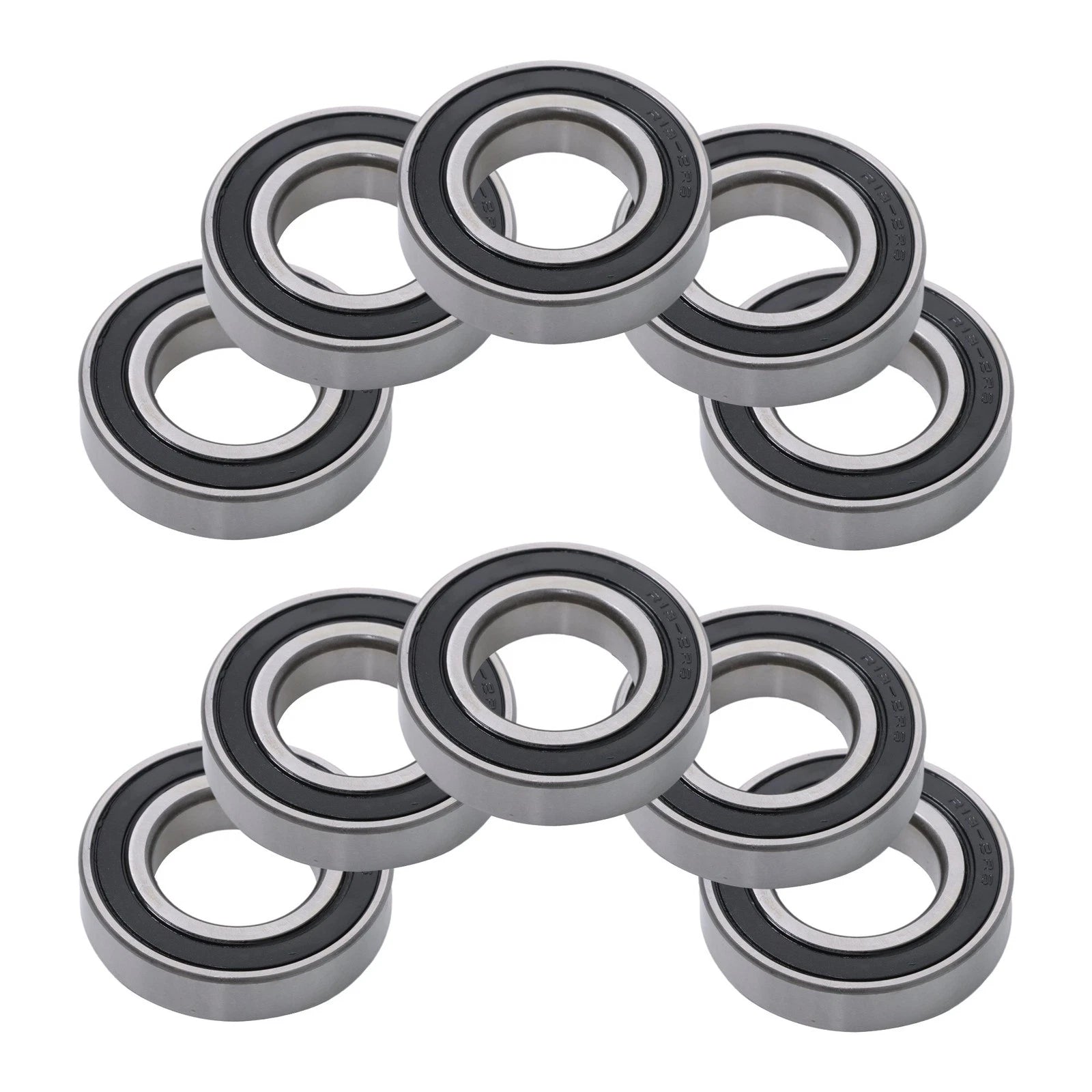 Set of 10 Deep Groove Ball Bearings for R18 (1-1/8" x 2-1/8" x 1/2")