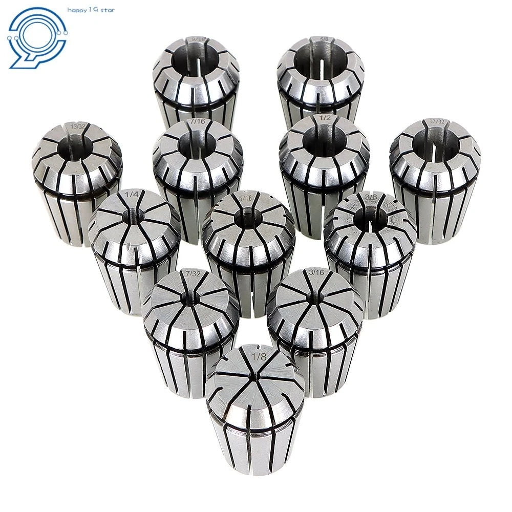 Set of 12 Spring Collets for CNC Engraving Milling Lathe Tool