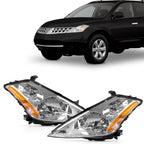 Pair Halogen Headlights for Nissan Murano (2003–2007)