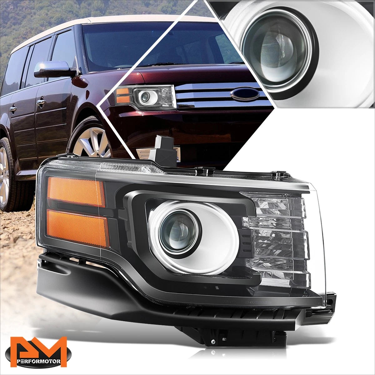 Right Side HID Projector Headlight Lamp for Ford Flex (2011–2012)