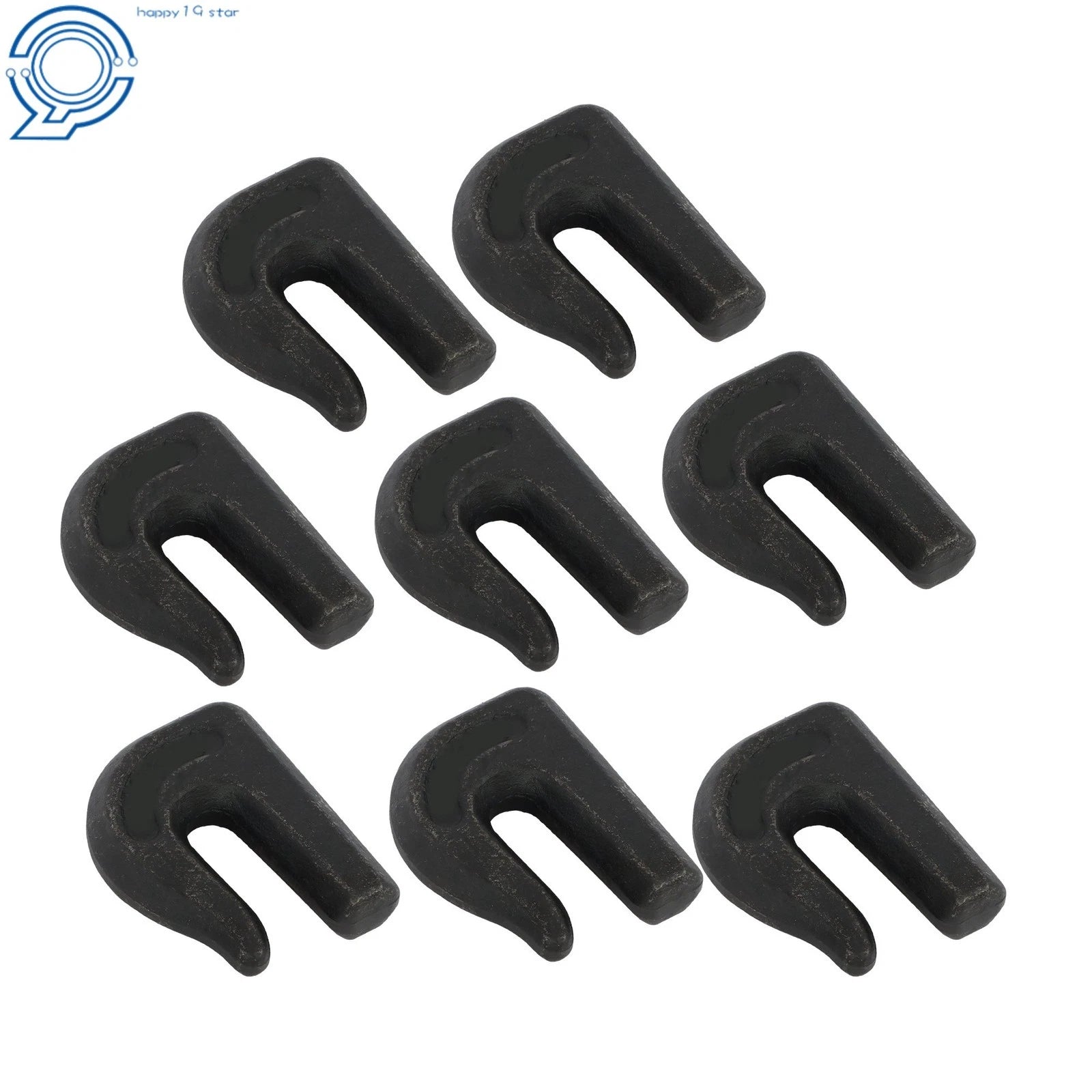 Set of 8 Weld On Grab Hooks for Heavy Duty Chain (6600lbs, G70)