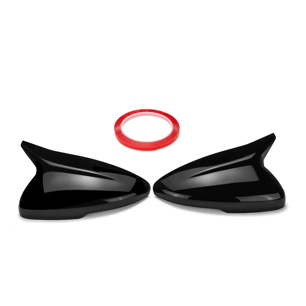 Pair Glossy Black Rearview Mirror Cover Cap Trim for Honda Accord (2018–2022)