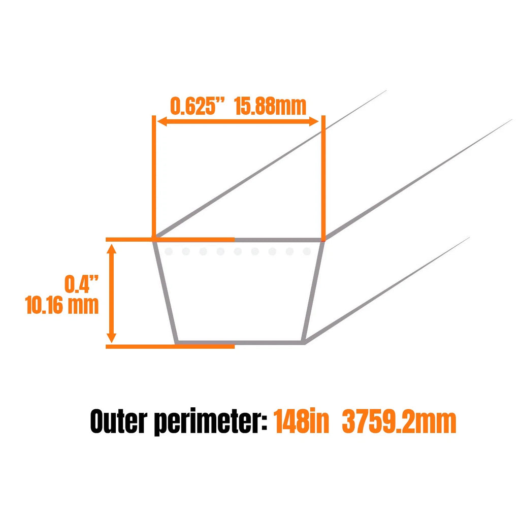 54" Deck Belt 532196103 587686701 for PB22 PB24 PB26 GT26H54 LT2227 A2 GT54CS