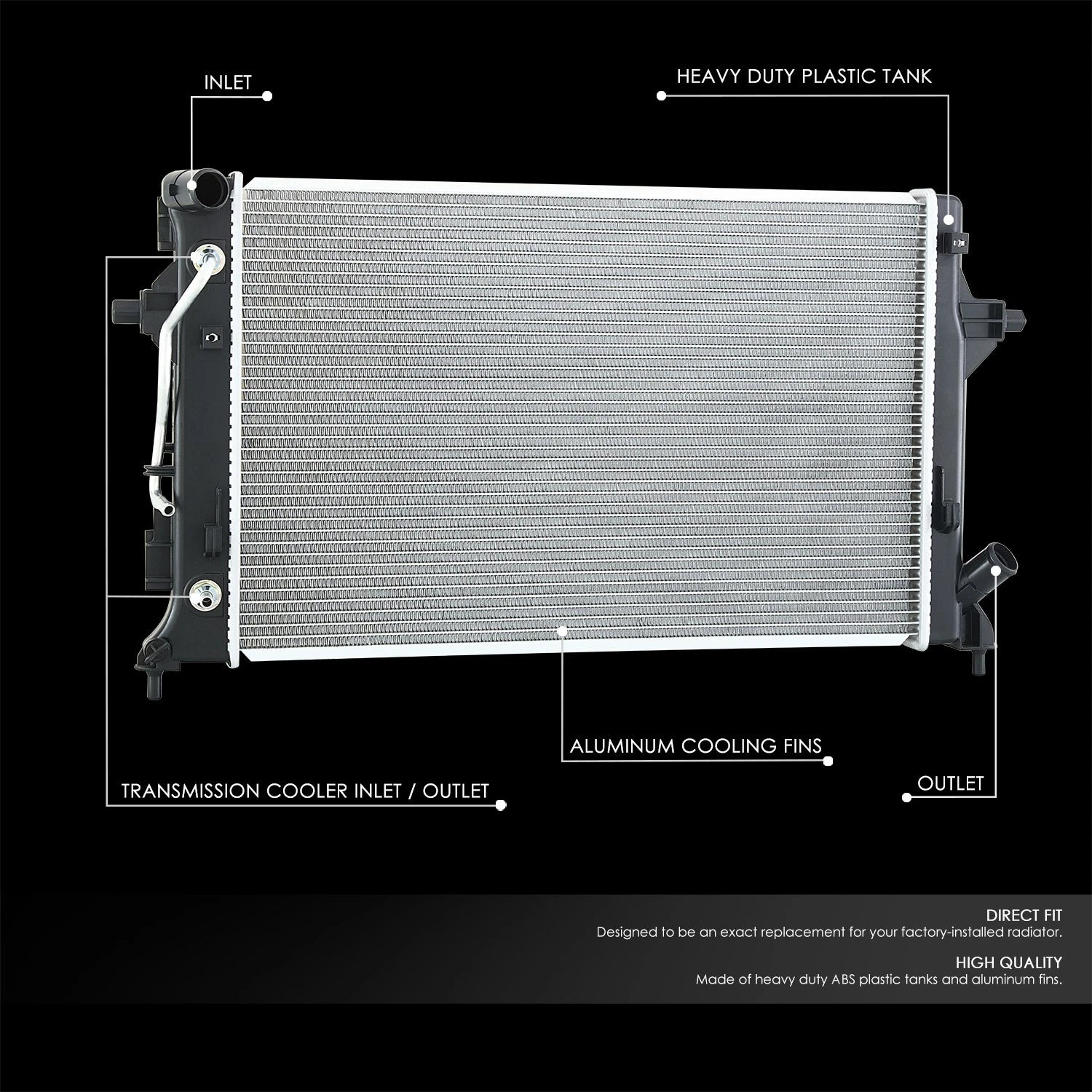 OE Aluminum Core Radiator DPI 13862 for Kia Seltos Soul 20-24 2.0L