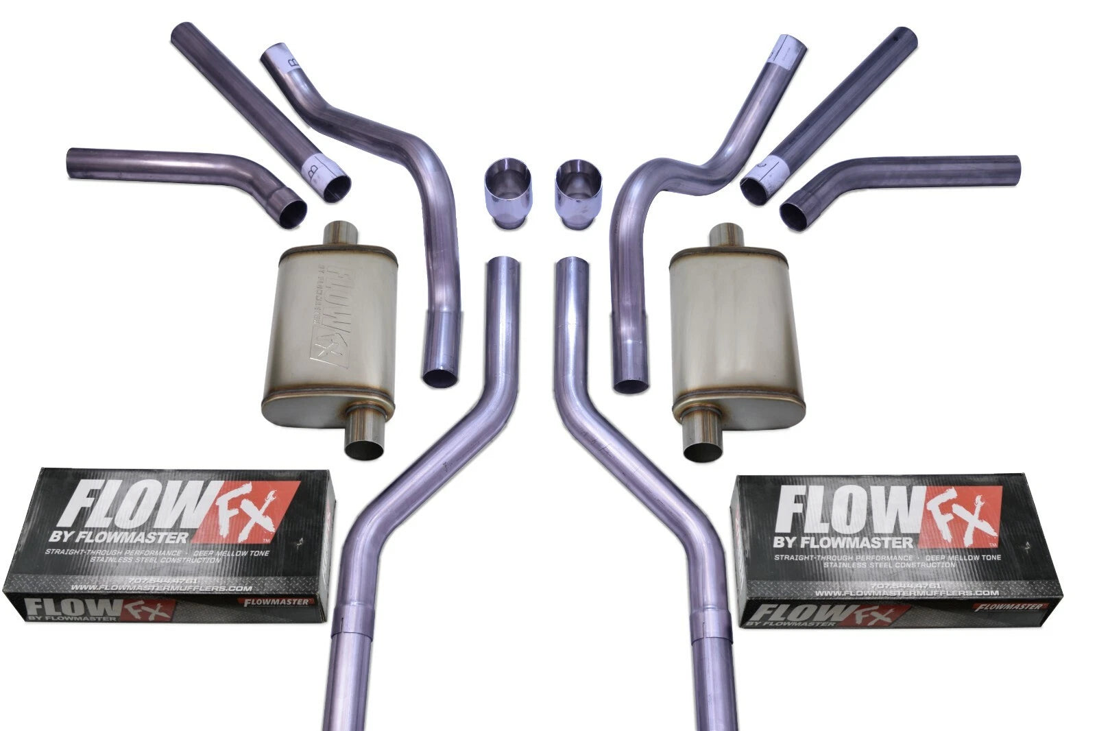 2.5" Dual Exhaust Kit for Chevy GMC C10 (1963–1972) - Flowmaster Flow FX