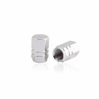 Wheel Tire Valve Stem Caps for Universal Fit Car Bike (4-Pack, Silver)