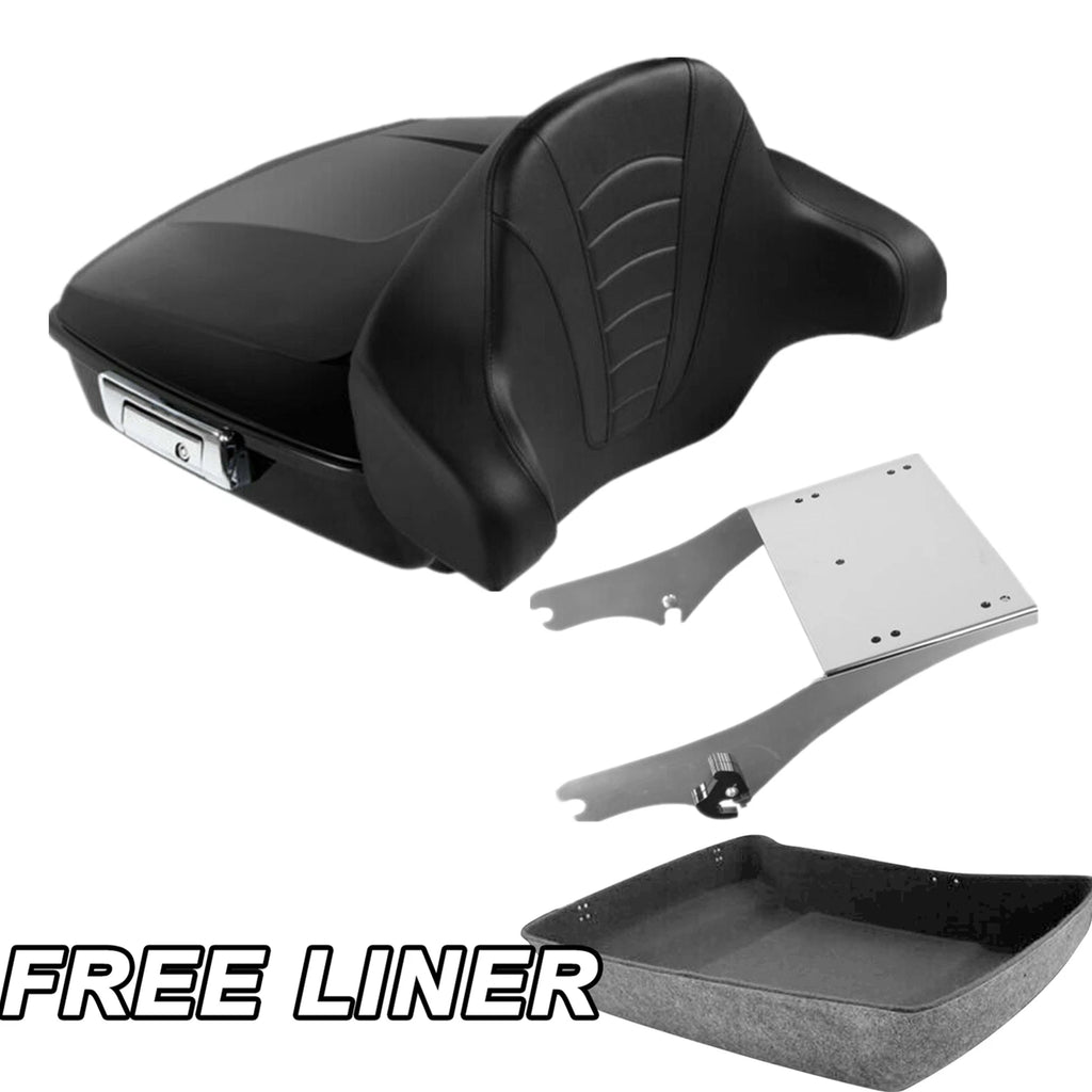 Matte Chopped Trunk Pad Mount for Harley Street Road Glide (1997–2008)