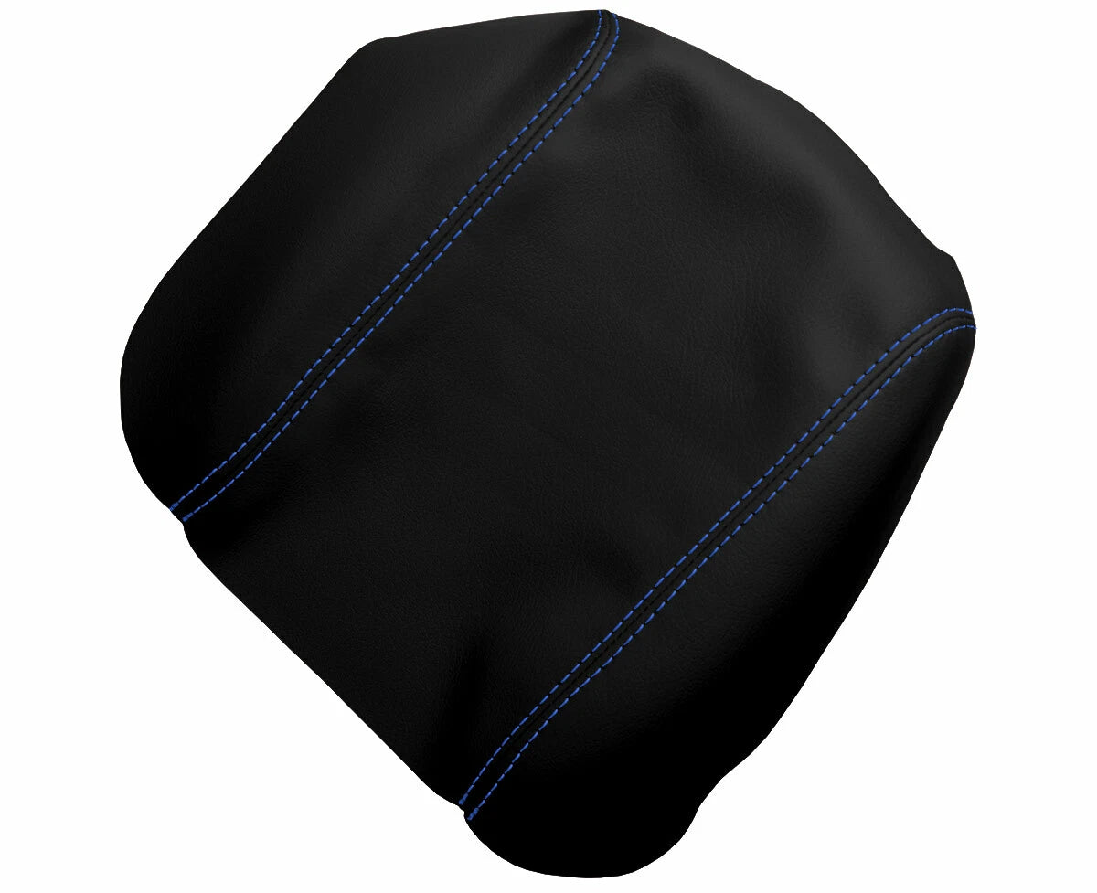 Leather Console Lid Armrest Cover for Land Rover Evoque (2012–2017) Blue Stitch