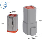 5 Pairs Waterproof DT 6-Pin Connectors for Automotive (Year Range)