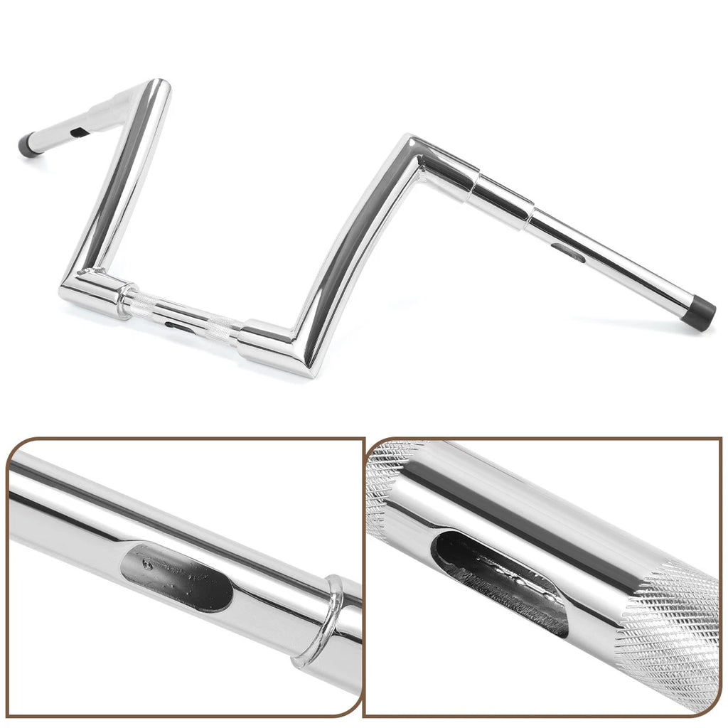 10" Chrome Rise Ape Hanger Handlebar for Harley (Fits )