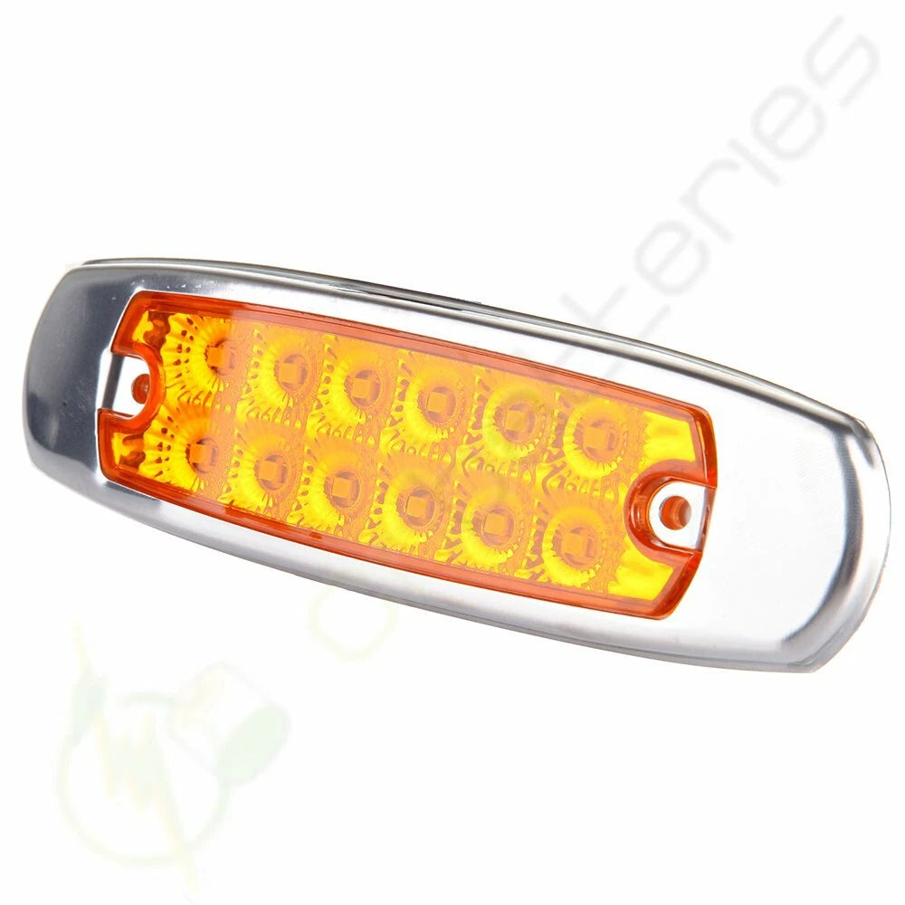 20pcs Amber Red 12 LED Side Marker Clearance Light for Peterbilt