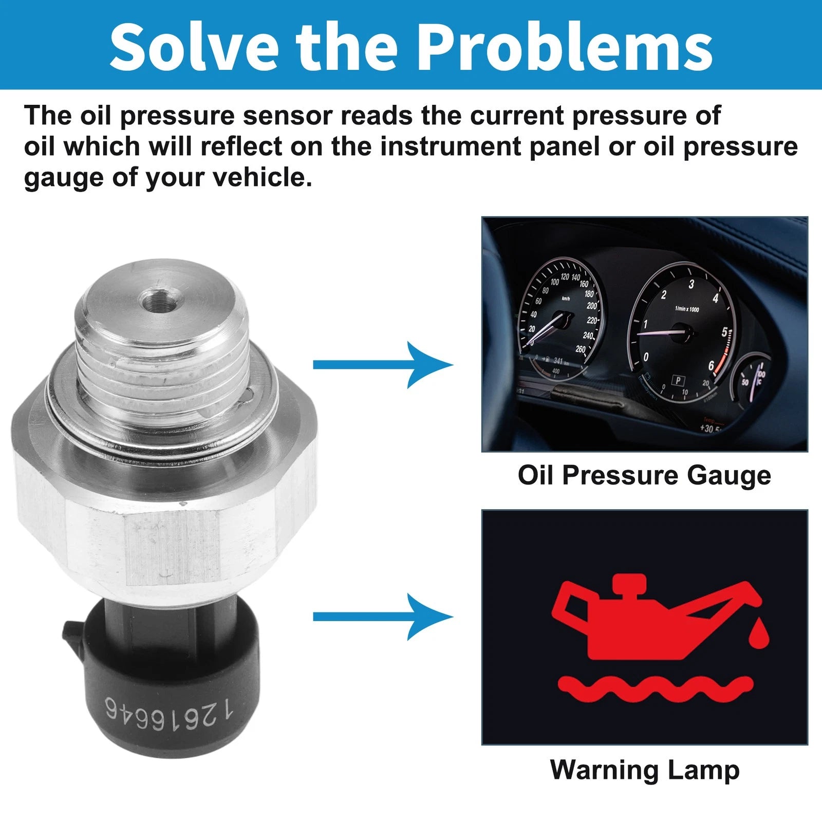 Engine Oil Pressure Sensor No.12556117 for Buick Lacrosse (2008)