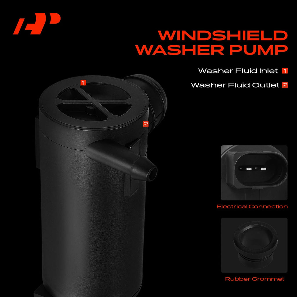 Washer Pump with Rubber Grommet for Hyundai Elantra Sonata