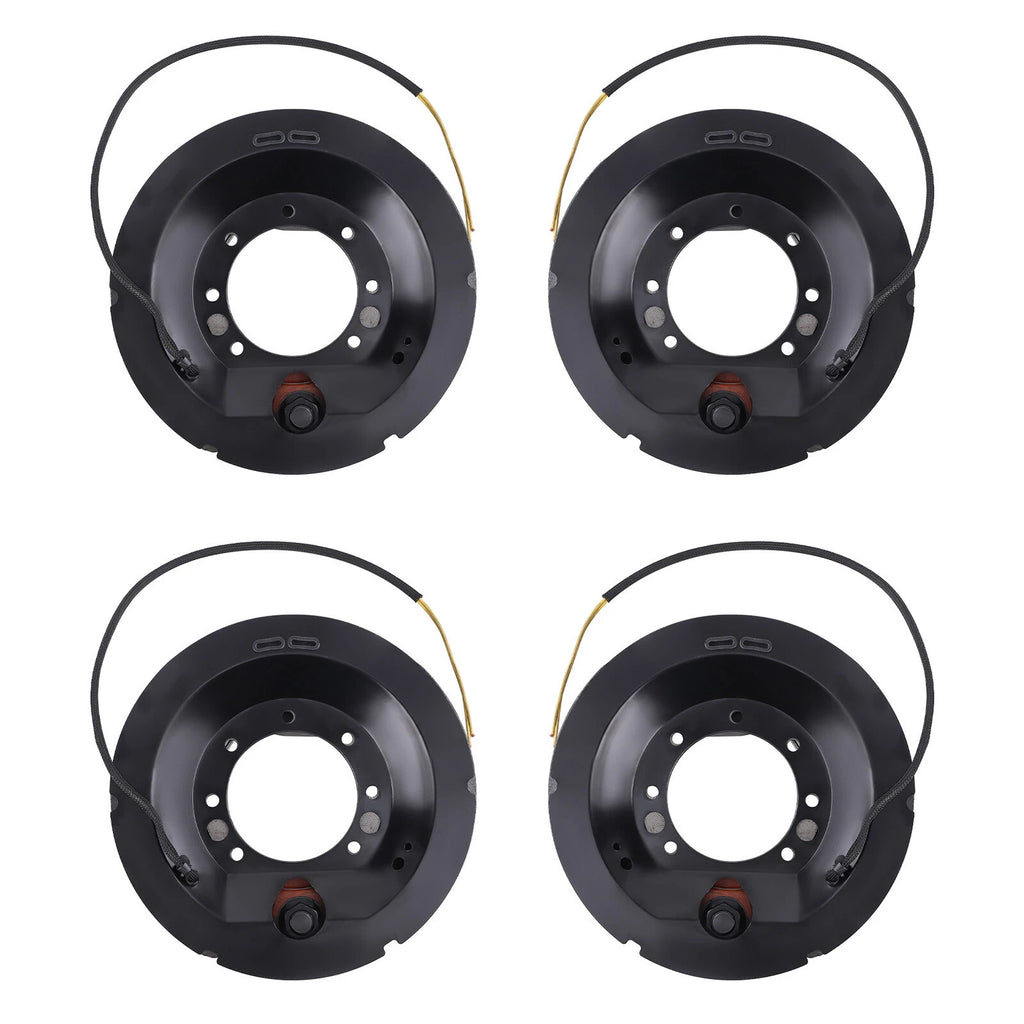 Set of 4 Electric Brake Assemblies for Trailer Axle (12-1/4" x 3-3/8")