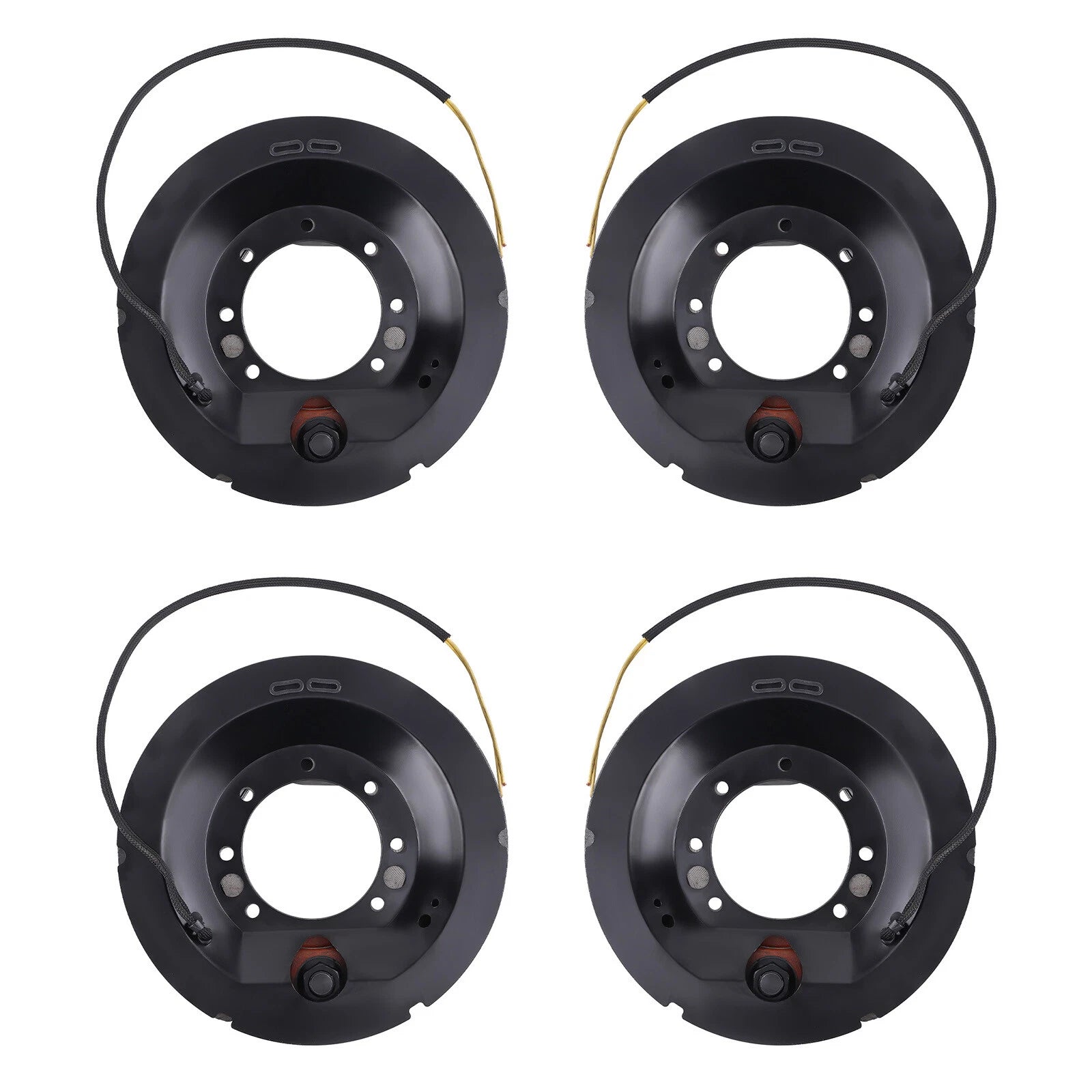 Set of 4 Electric Brake Assemblies for Trailer Axle (12-1/4" x 3-3/8")