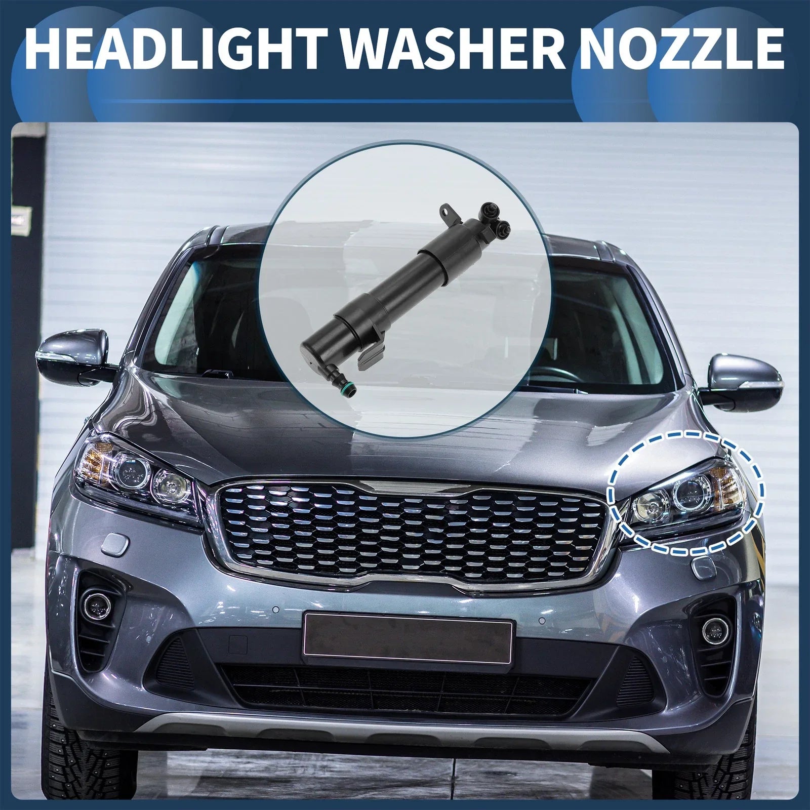Front Driver Side Headlight Washer Nozzle for Mercedes-Benz E550 (2007-2009)