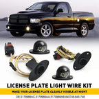 License Plate Light for Dodge Ram 1500 1994-2001, 2500 3500 1994-2002 w/ Wire Harness