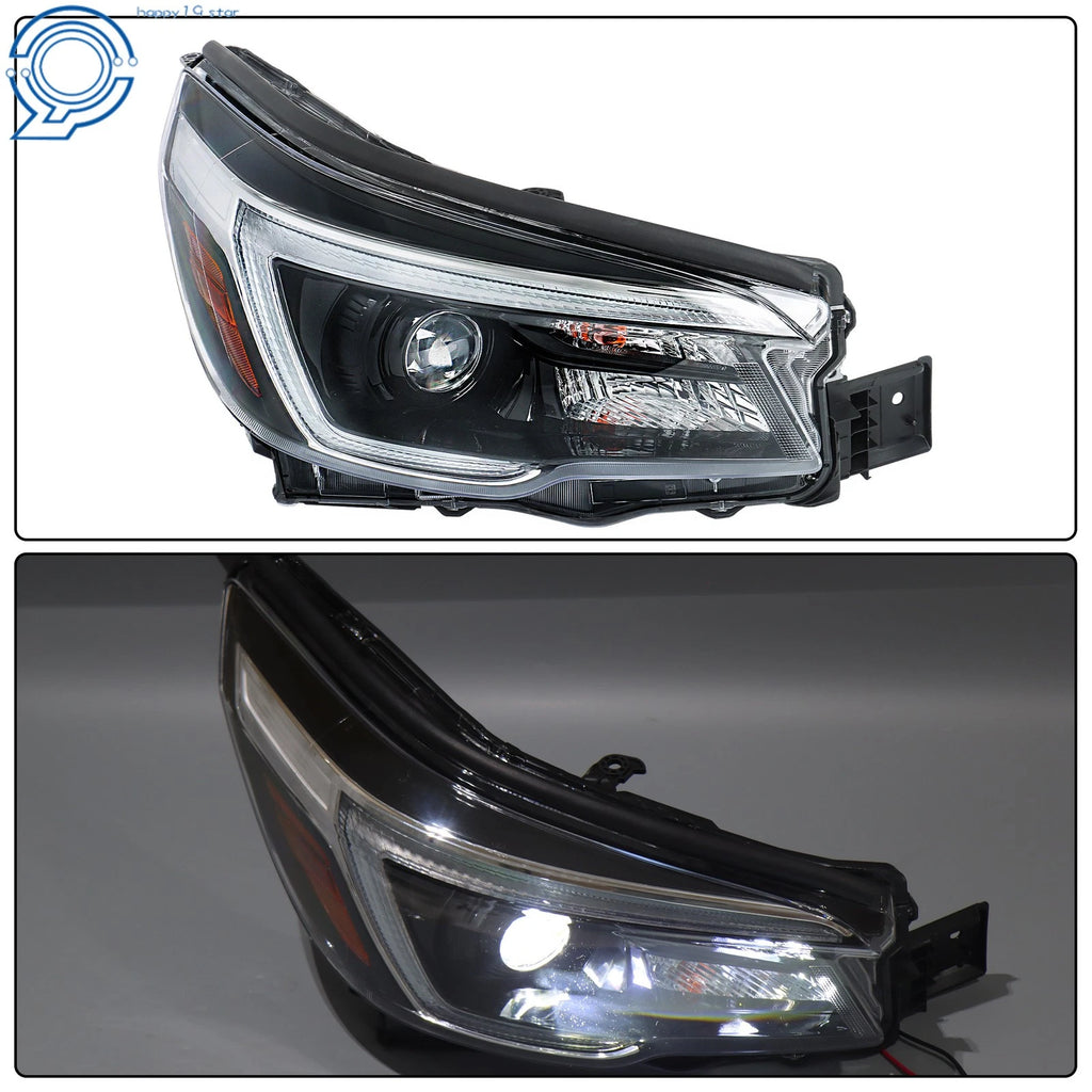 LED Headlight Assembly for Subaru Forester (2021) - Passenger Side, Black Trim