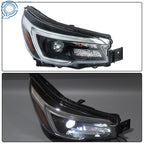 LED Headlight Assembly for Subaru Forester (2021) - Passenger Side, Black Trim