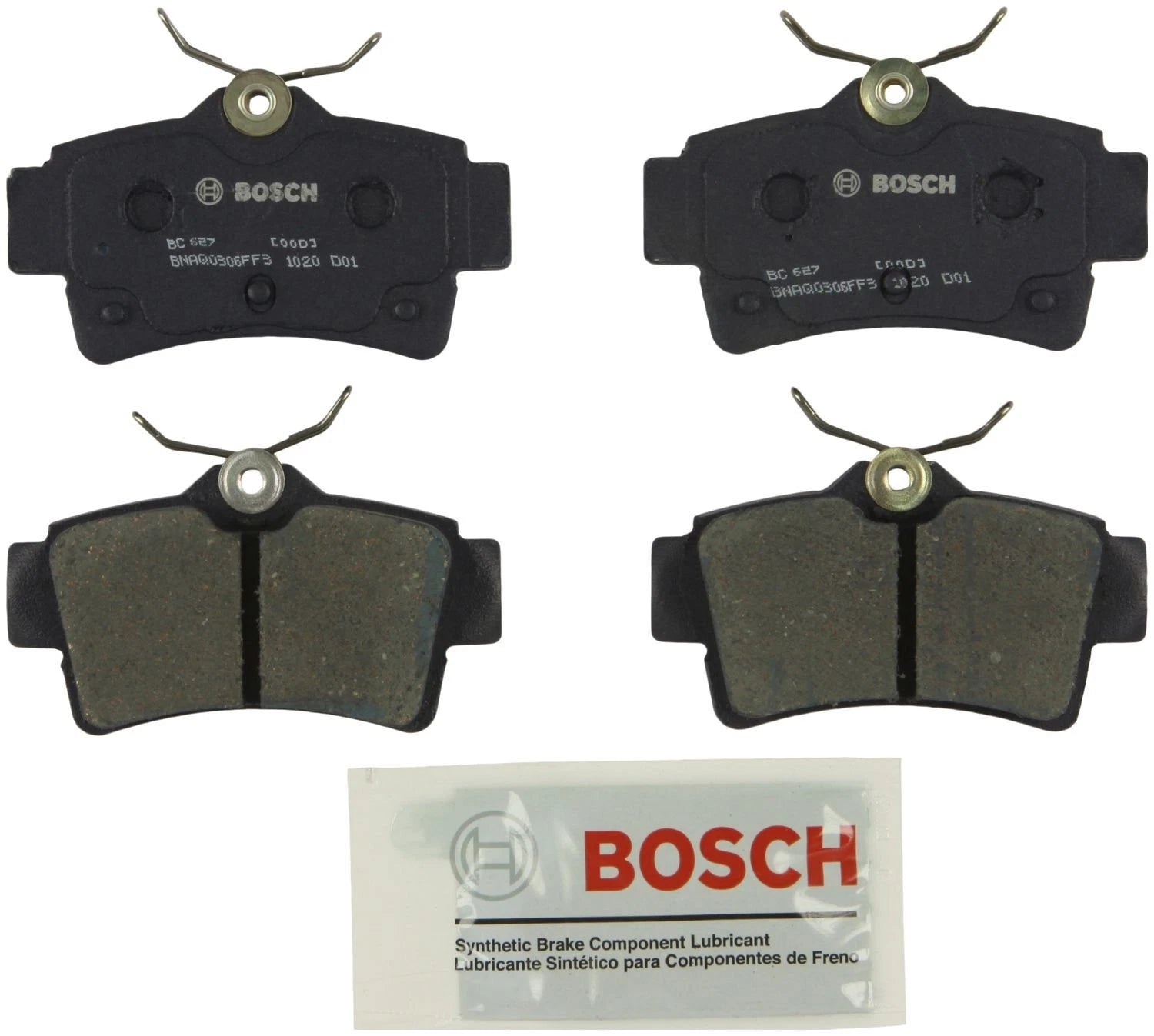 Bosch Rear QuietCast Ceramic Brake Pads w/ Hardware for