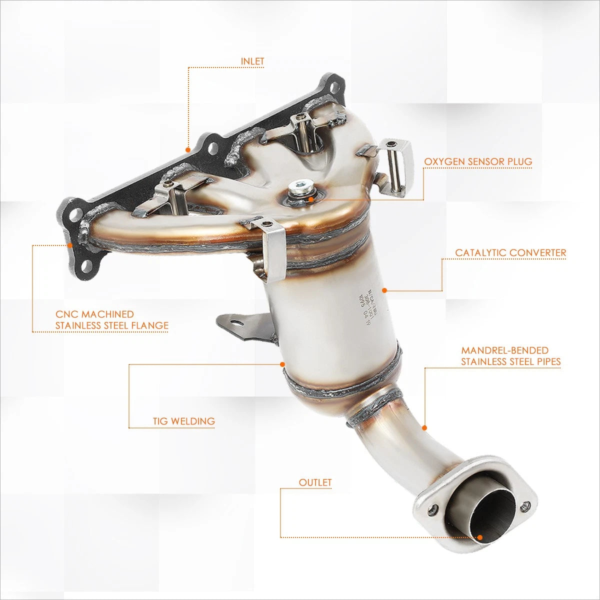 Exhaust Manifold Catalytic Converter Set for Jeep Compass/Patriot (2007–2017)