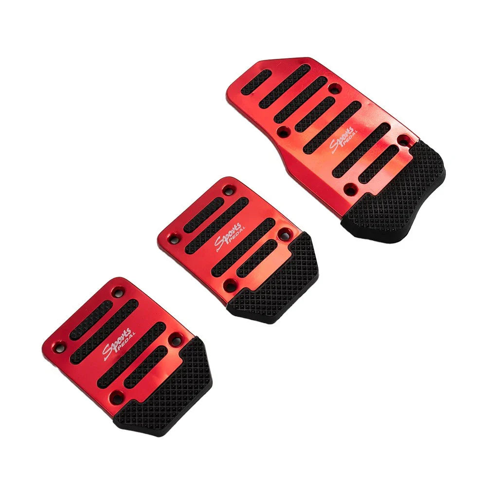 3 x Car Foot Pedals Clutch Brake Treadle Non-Slip Safe Driving