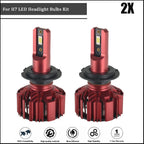 H7 LED Headlight Bulbs for Cars (10000LM, 6000K, 360° Beam)