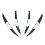 Silver Front Bumper Splitter Fins Spoiler Canard Trim for Benz C-Class (2022-2023)