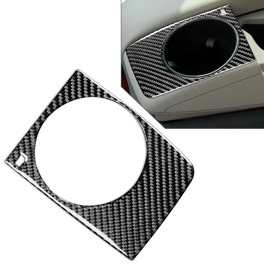 Central Armrest Box Cup Holder Trim for Audi Q7 4L (2007–2015) Carbon Black