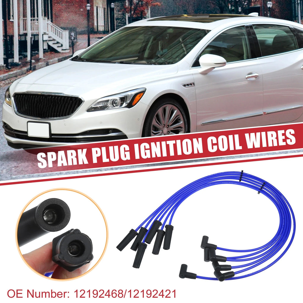 6X Spark Plug Wire Ignition Coil Cable No.12192468 for Chevrolet Impala 