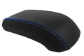 Leather Console Lid Armrest Cover for Ford Fiesta (2014–2019) Blue Stitch