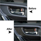 4 x Carbon Fiber Interior Door Bowl Cover Trim for Subaru Forester (2013-2018)