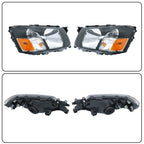 Set of 2 Halogen Headlights for Subaru Forester (2003–2004) Black Bezel