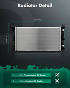 Aluminum Radiator 2423 for Cadillac Escalade (2002–2013) & Hummer H2 (2008–2009)