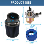 Air Filter Adapter Kit for Predator 420cc 389cc Go Kart (15HP)