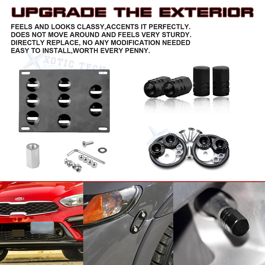 Tow Hook License Plate Air Valve Release Fastener for Hyundai Elantra (2017-2020)