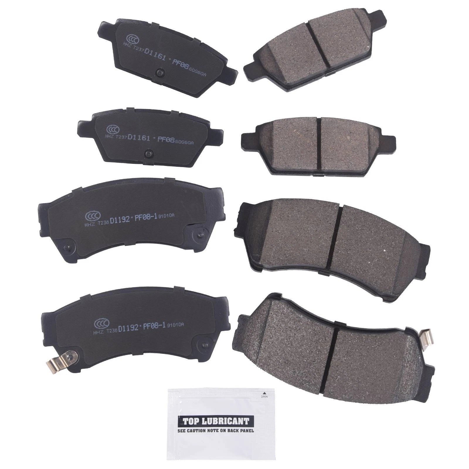 Set of 4 Ceramic Brake Pads for Ford Fusion Lincoln MKZ Mazda 6 (2013–2020)