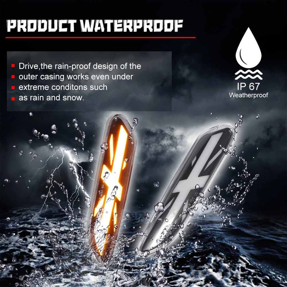 Amber LED Side Marker Signal Lights for MINI Cooper R60 R61