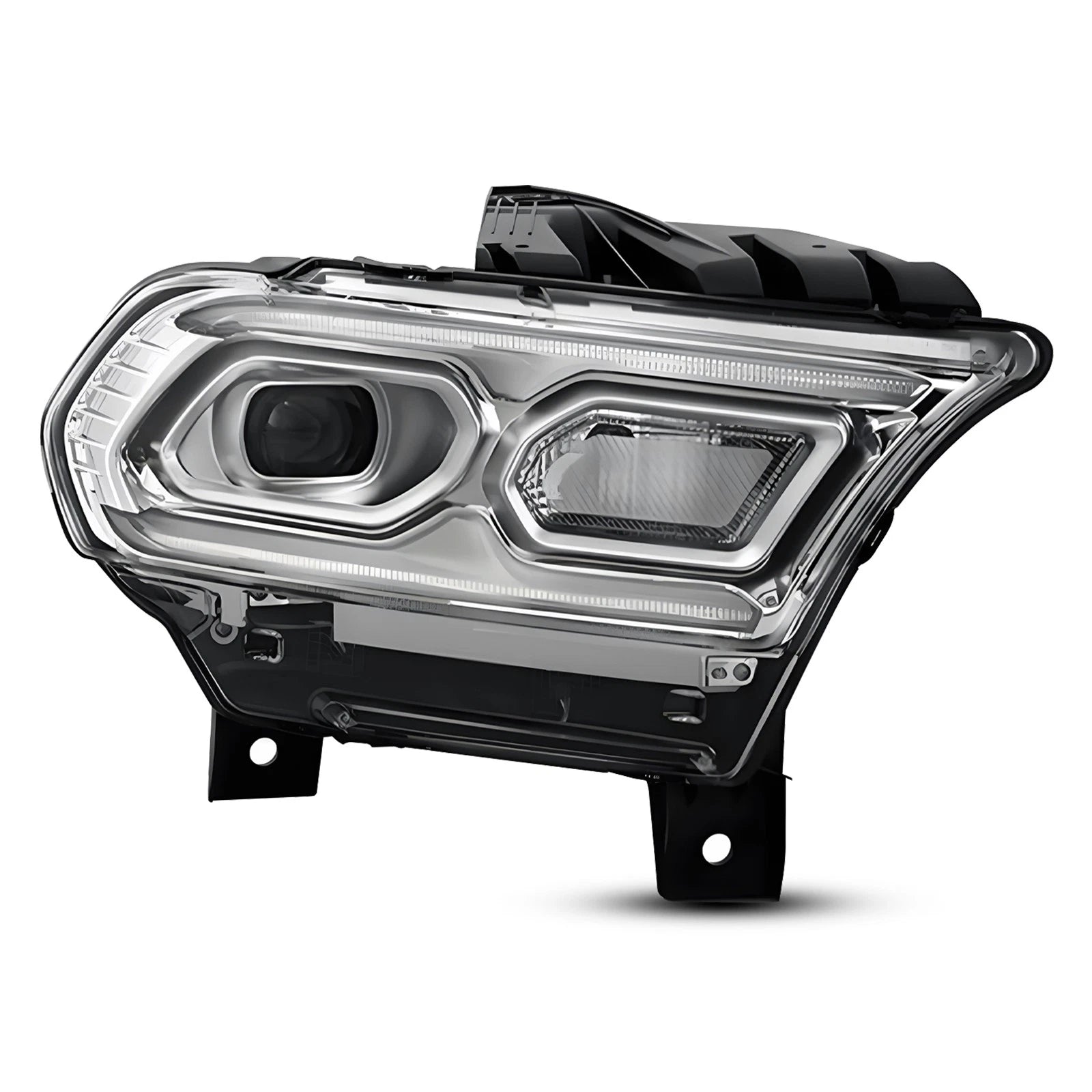 LED Headlight for Dodge Durango (2021–2025) w/Halogen Turn Signal Chrome Right