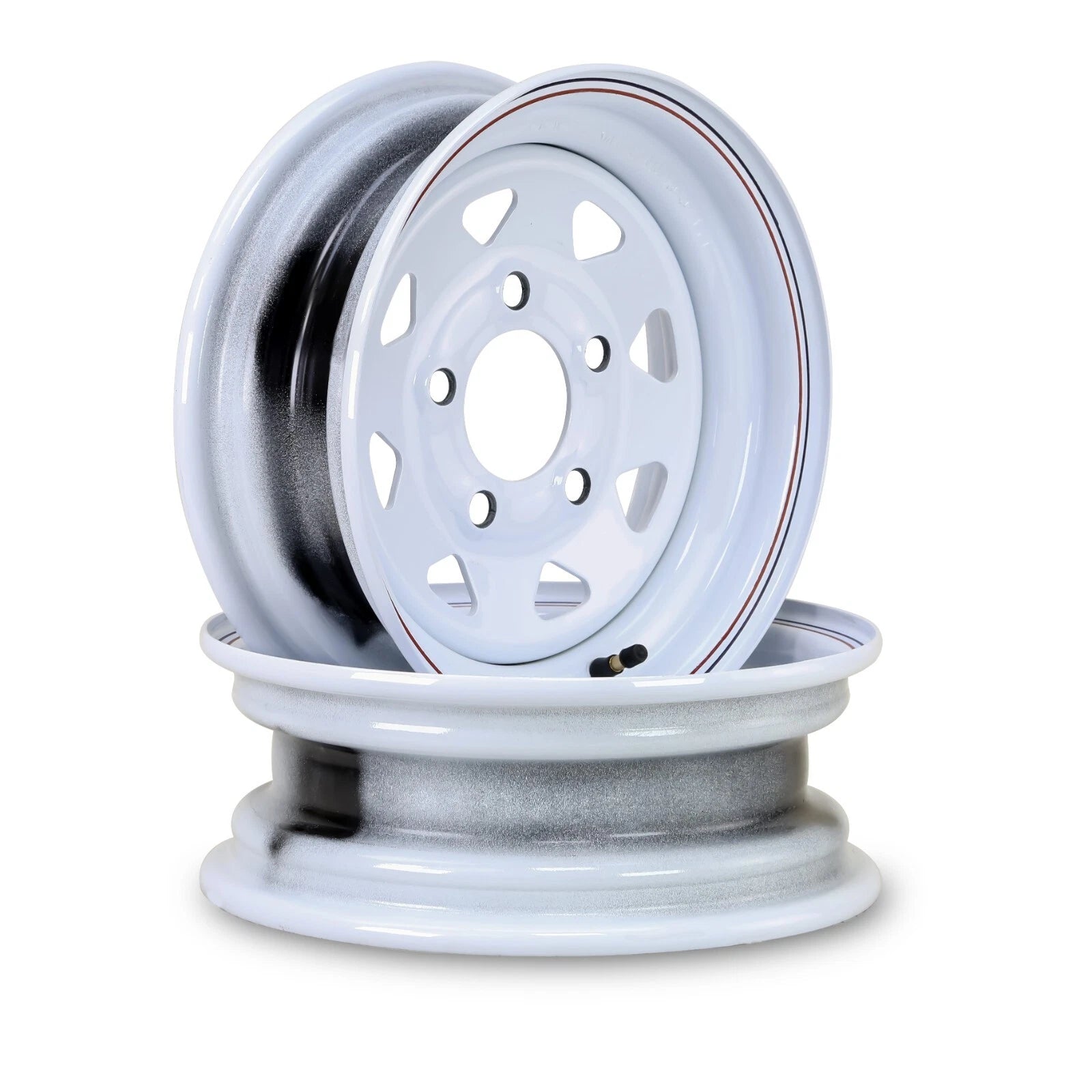 Libra 12 x 4 Trailer Wheel 5 Lug 4.5" Bolt Pattern White Spoke (17002)