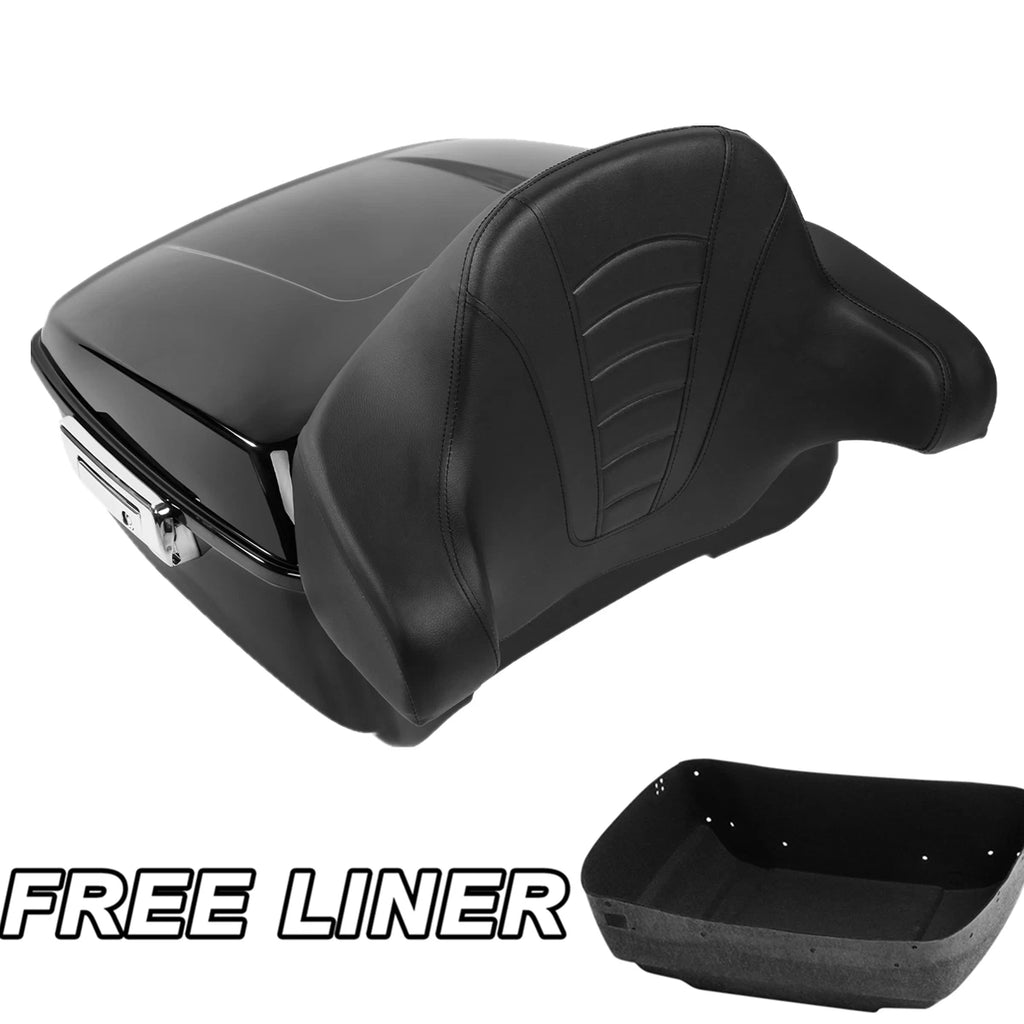 King Trunk with Backrest Pad for Harley Touring Road King Glide (2014–2025)